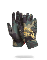 GOLD STENCIL CAMO GLOVES