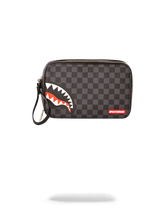 SHARKS IN PARIS (BLACK CHECKERED EDITION) TOILETRY AKA MONEY BAGS