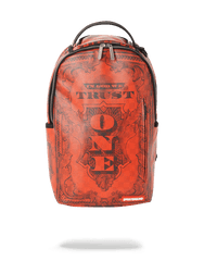 IN GOD WE TRUST RED BACKPACK (ONE OF ONE)