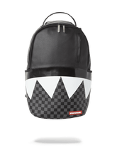 BLACK HALF CHECK SHARKS IN PARIS BACKPACK (ONE OF ONE)