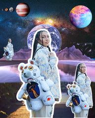 UFO SPACED OUT MONEYBEAR TEDDYBEAR BACKPACK