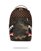 EXTERIOR GOLD ZIP POCKET SHARKS IN PARIS BACKPACK (DLXV)