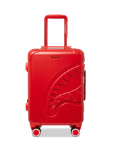 MOLDED SHARKITECTURE RED HARDSHELL CARRY-ON LUGGAGE