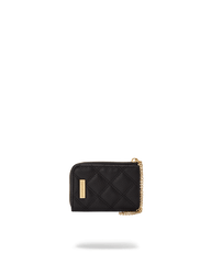 NOIR QUILT GOLD CHAIN SHARK WALLET