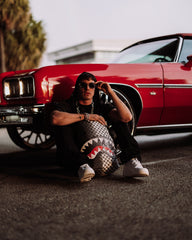 SCRIBBLE DRIBBLE CHECK BACKPACK