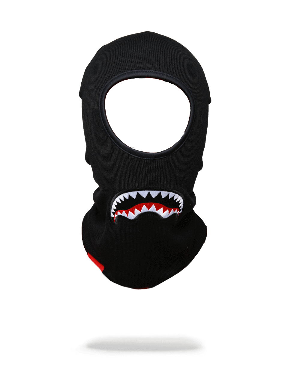 BLACK SHARKMOUTH SKI MASK
