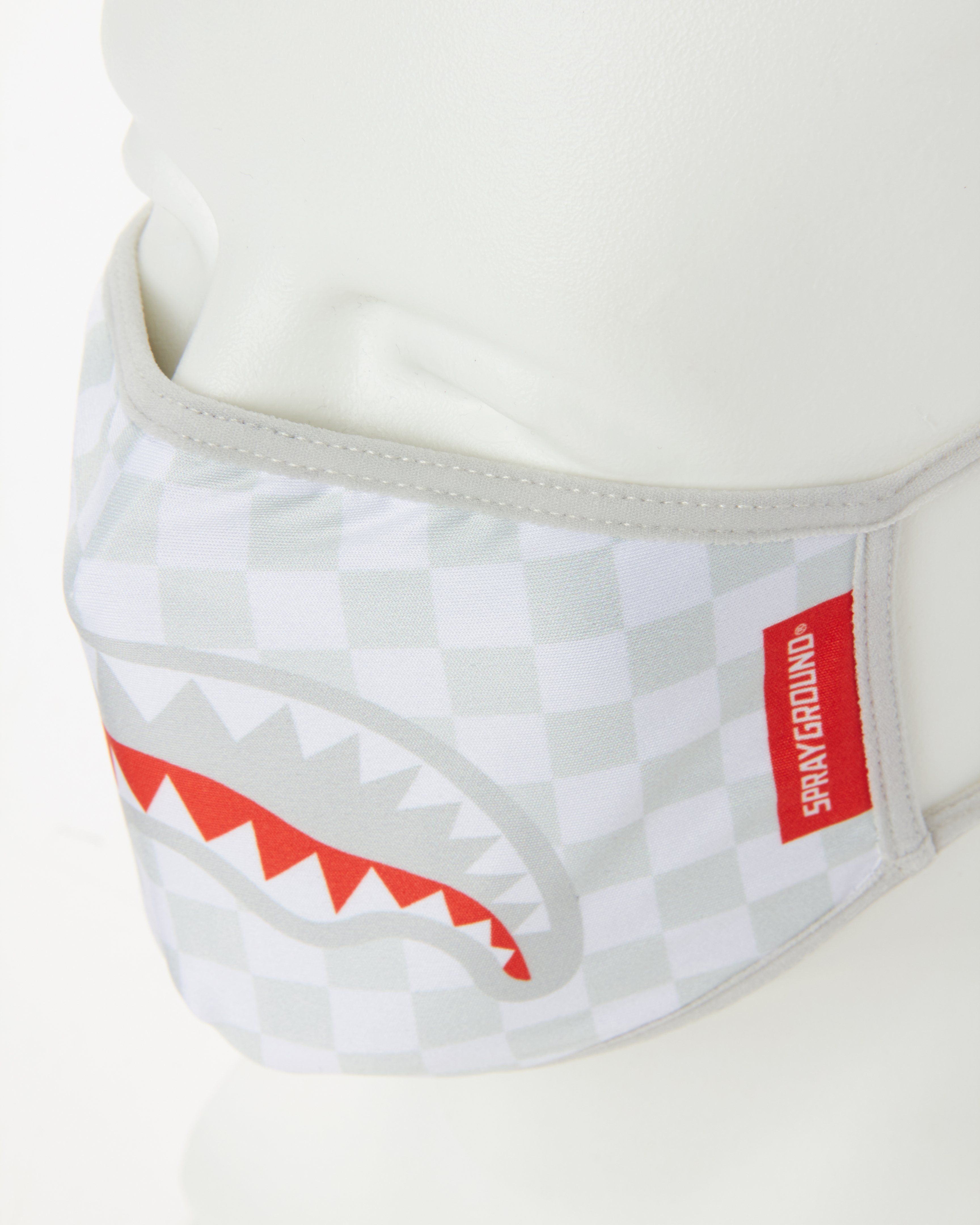 SHARKS IN PARIS (WHITE) FORM-FITTING MASK
