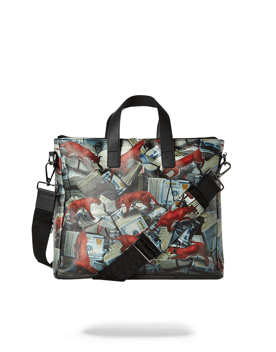 RED LEOPARD MONEY TRAVEL CASE