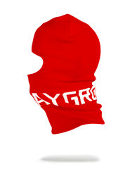 RED SPRAYGROUND LOGO SKI MASK