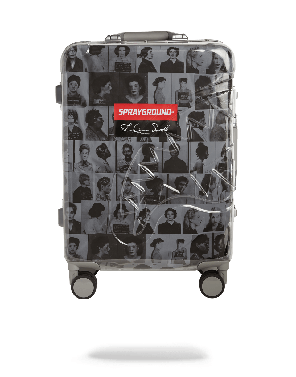 LAQUAN SMITH EMBOSSED CLEAR 3M CARRY-ON