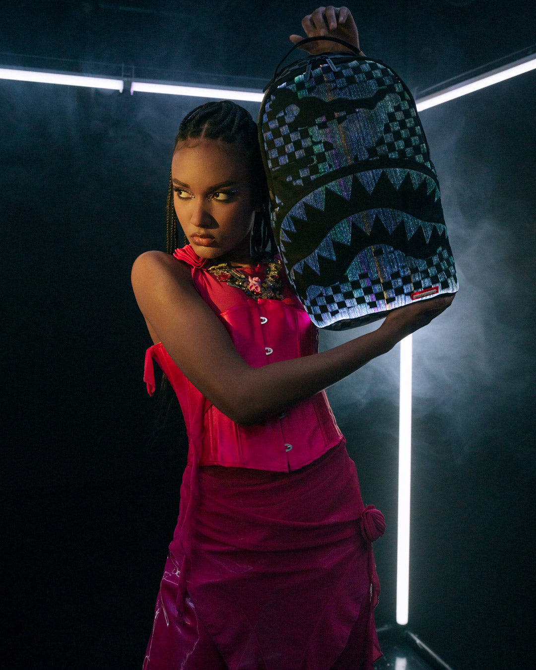 FIBER OPTICS 3AM THE PARTY NEVER STOPS BACKPACK