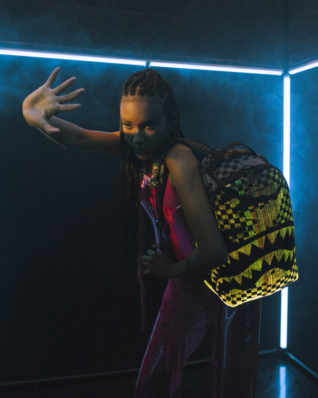 FIBER OPTICS 3AM THE PARTY NEVER STOPS BACKPACK