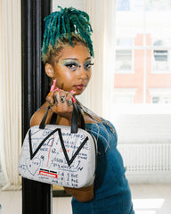 OFFICIAL BASQUIAT UNTITLED (CHEESE POPCORN) 1983 HANDBAG