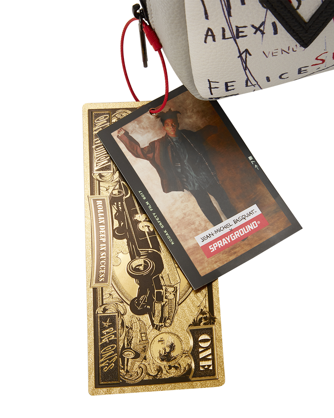 OFFICIAL BASQUIAT UNTITLED (CHEESE POPCORN) 1983 HANDBAG