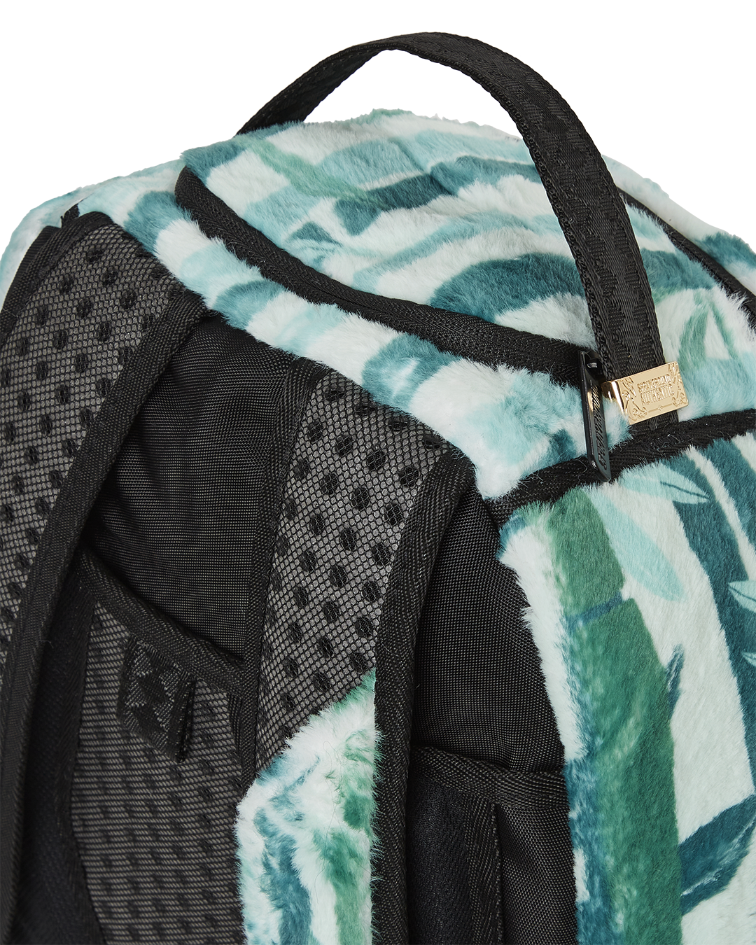 PANDA COZY VELOUR FUR BACKPACK