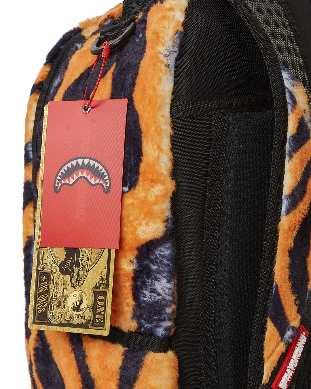 TIGER COZY VELOUR FUR BACKPACK