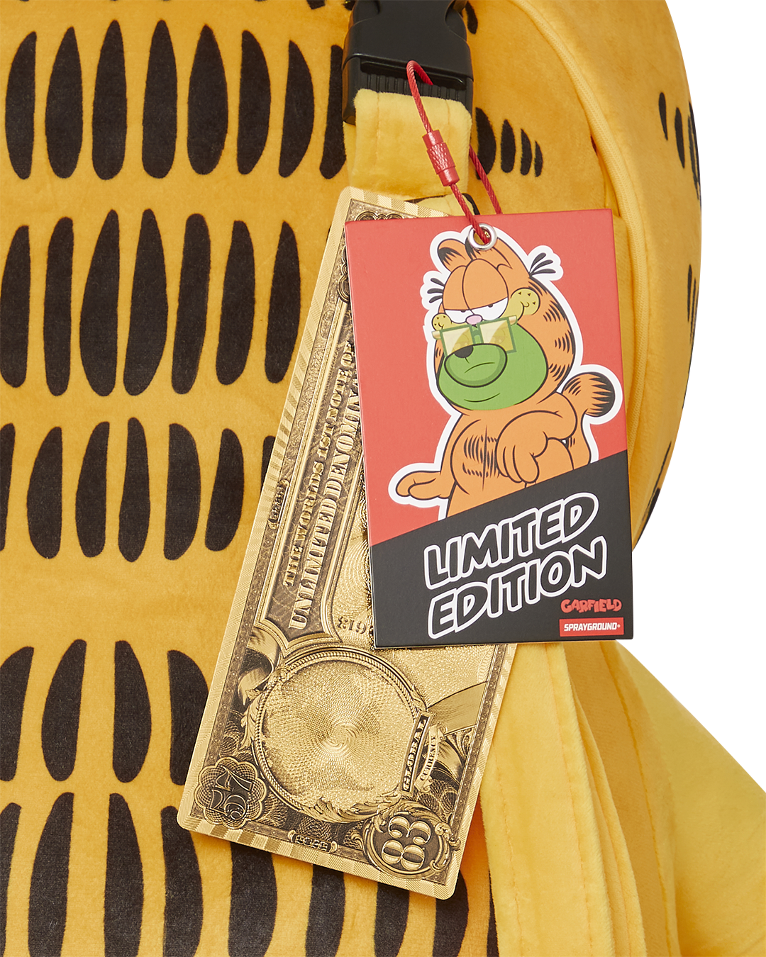 GARFIELD MONEYBEAR SUIT TEDDYBEAR BACKPACK