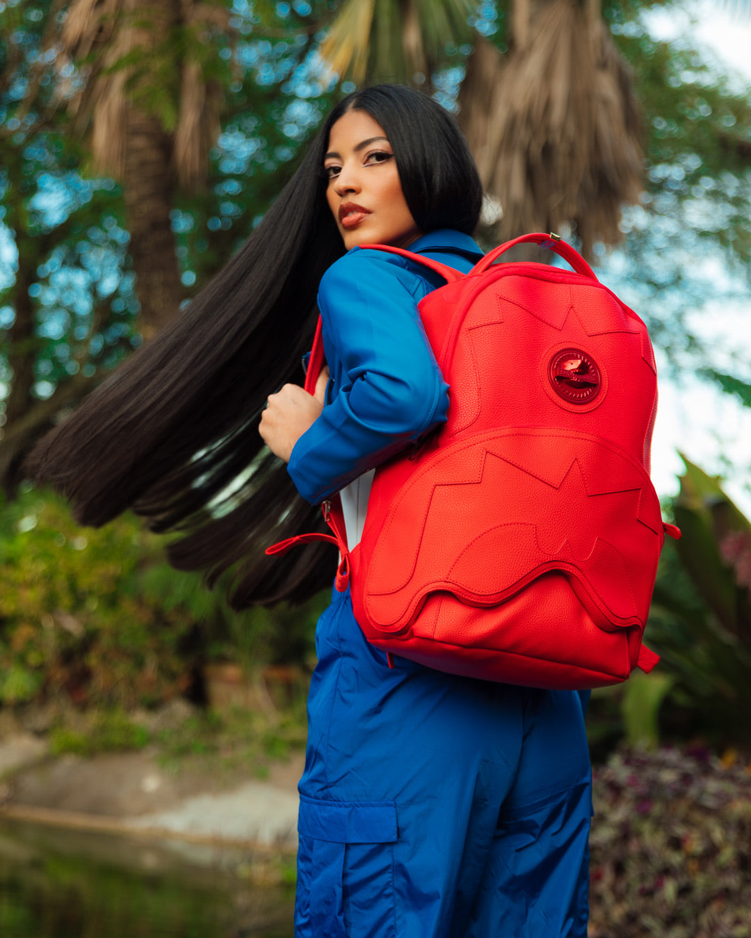 HEAVY METAL SHARK RED BACKPACK (DLXV)