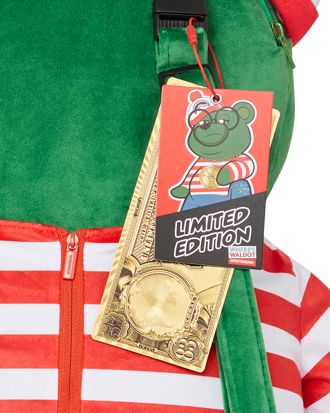 WHERES WALDO MONEYBEAR TEDDYBEAR BACKPACK