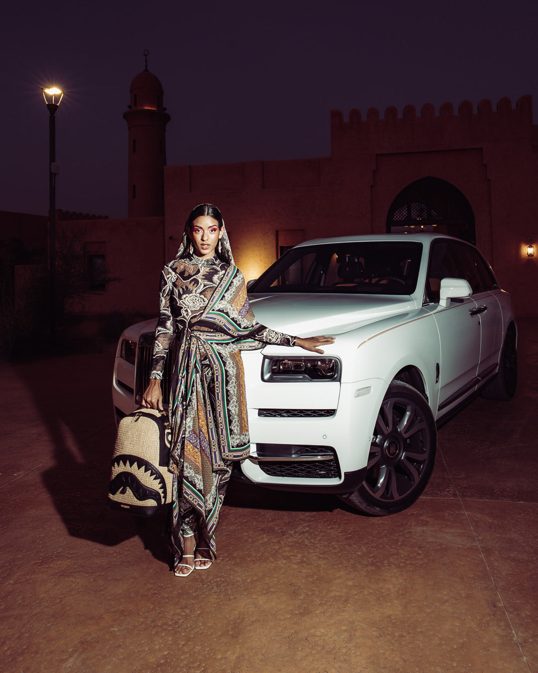 RAFFIA PALM BACKPACK