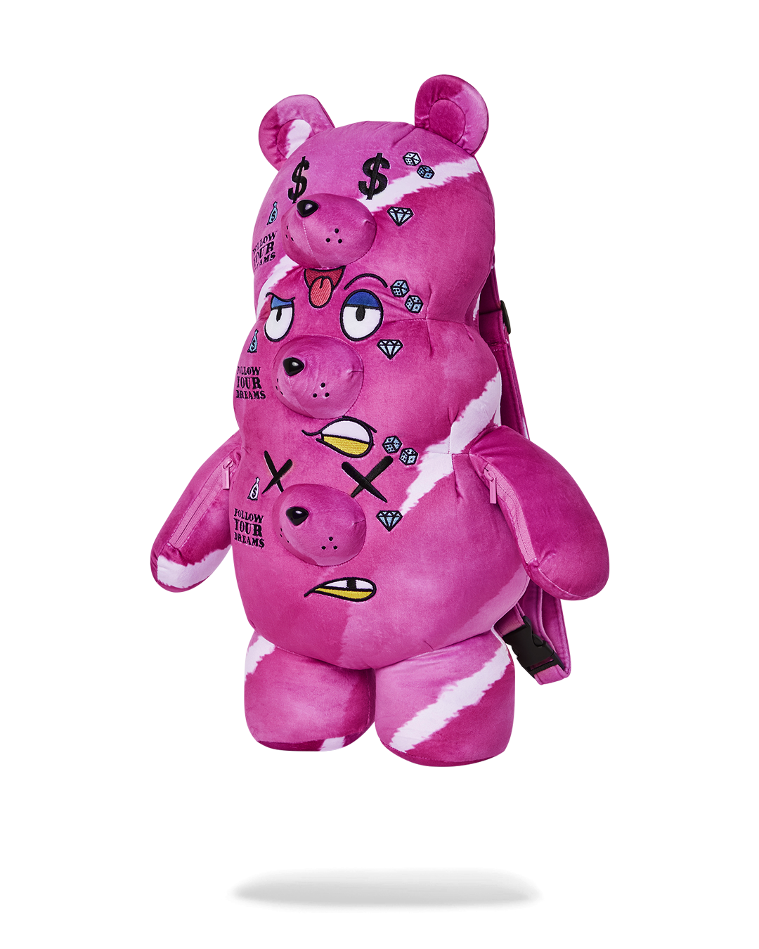 THE 3 HEADED BEAR PLUSH TEDDYBEAR BACKPACK