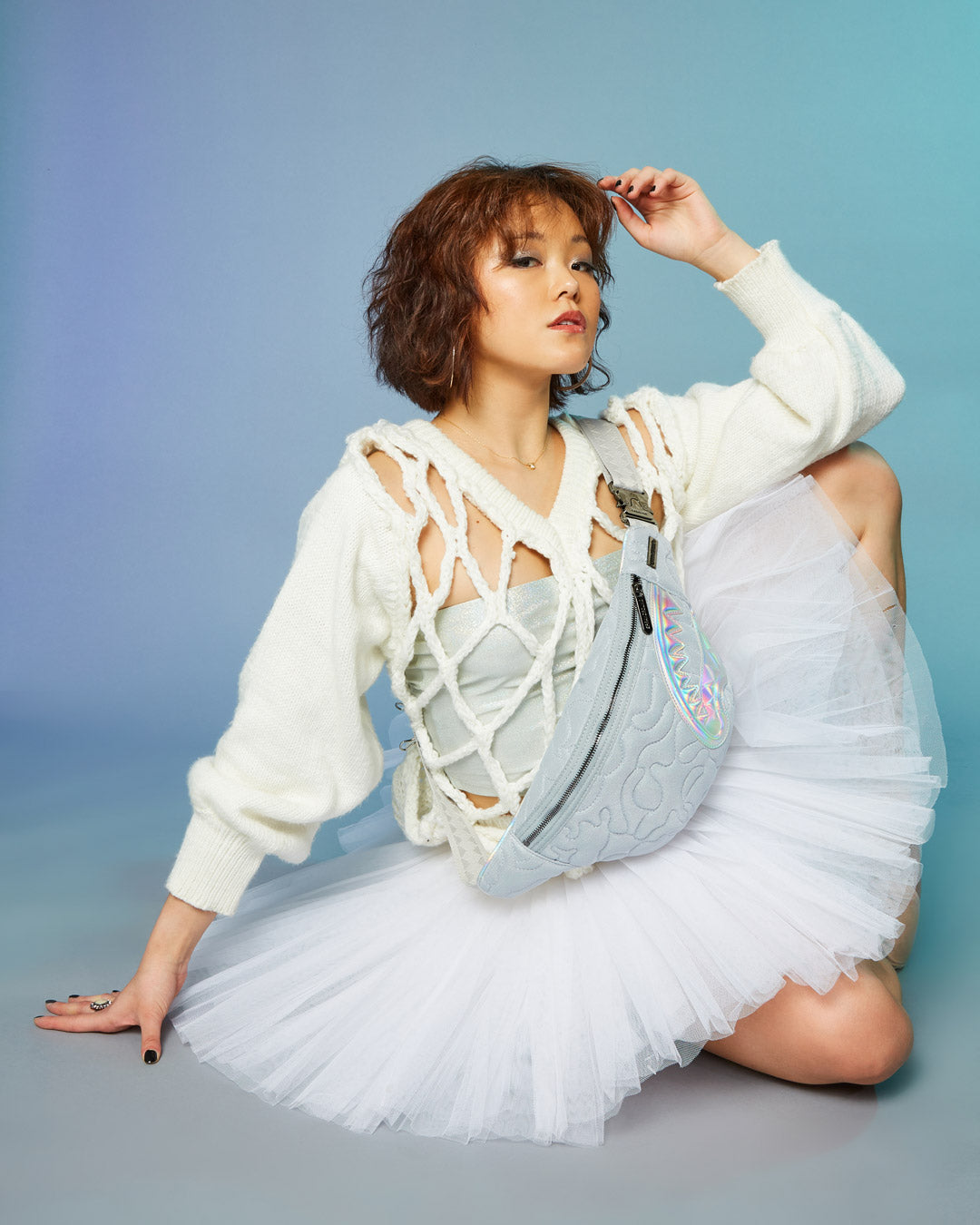 MIRASHAKU IRIDESCENT QUILT SAVVY CROSSBODY