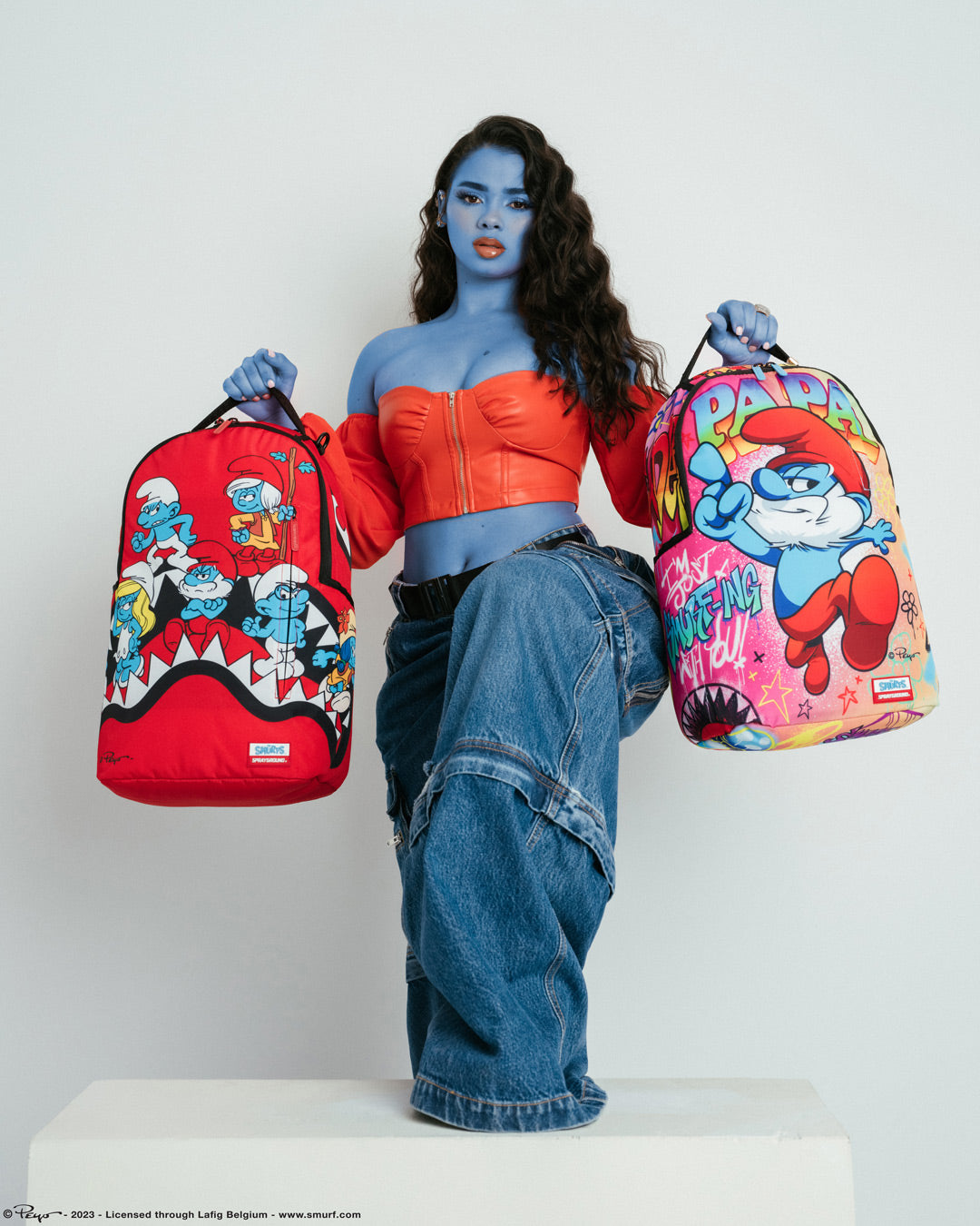 PAPA SMURF ON THE RUN BACKPACK
