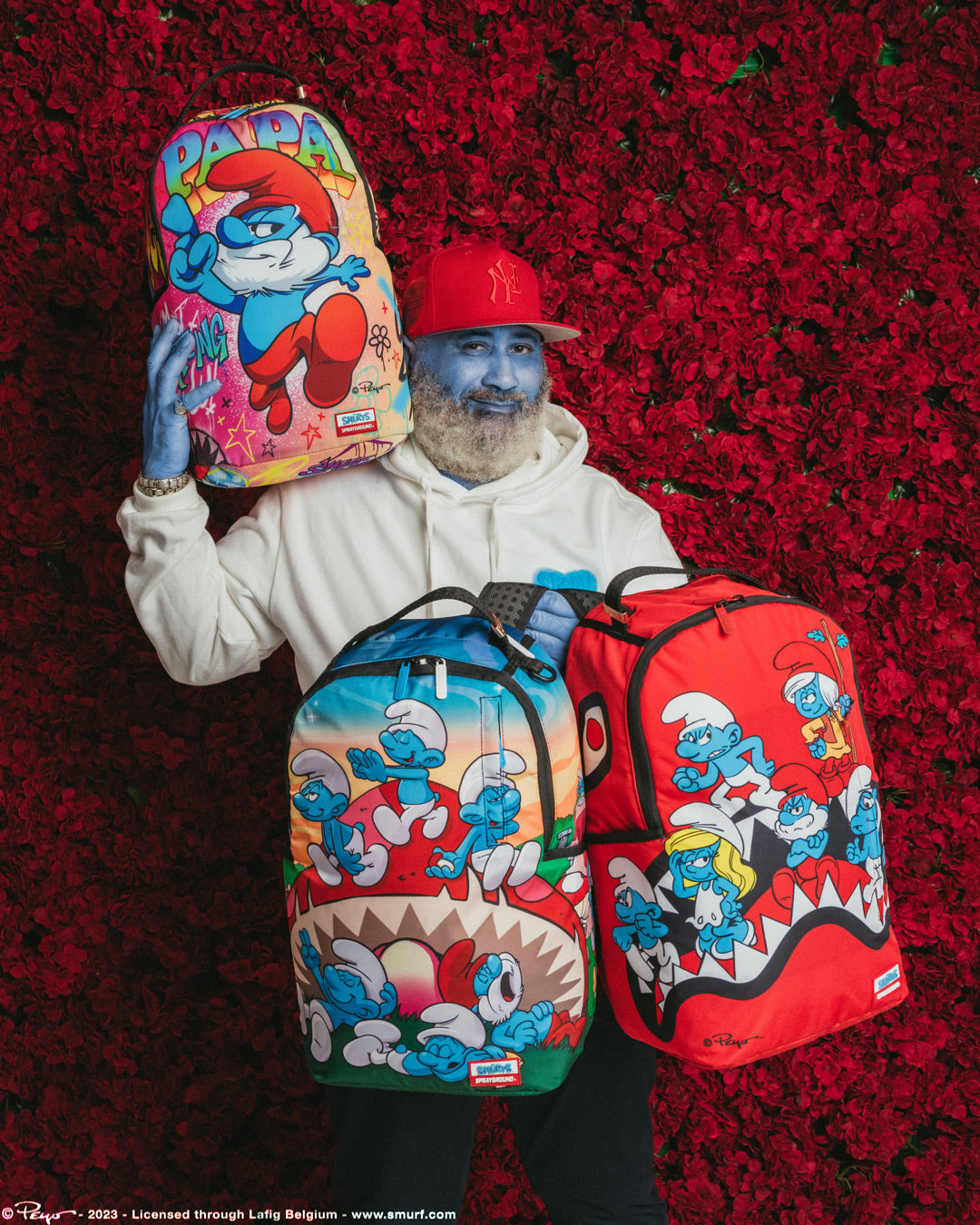 PAPA SMURF ON THE RUN BACKPACK