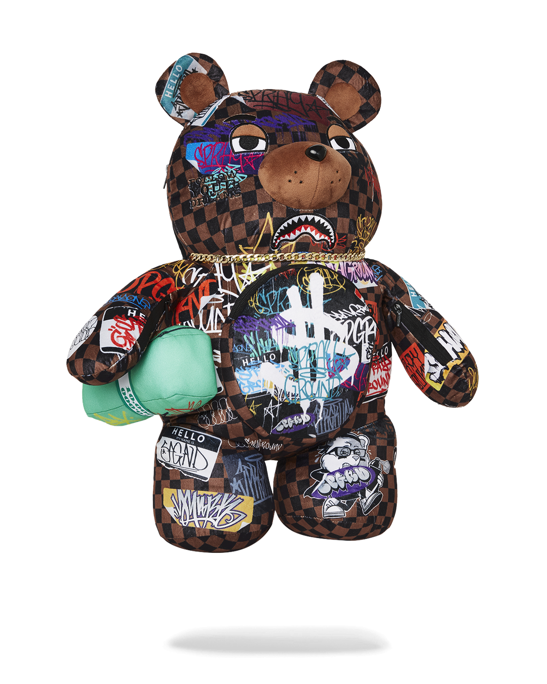 SHARKS IN PARIS THE RIZZ MONEYBEAR TEDDYBEAR BACKPACK