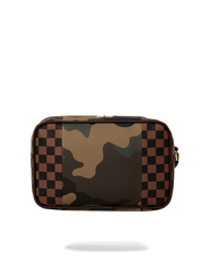 EXTERIOR GOLD ZIP POCKET SHARKS IN PARIS TOILETRY BRICKSIDE BAG