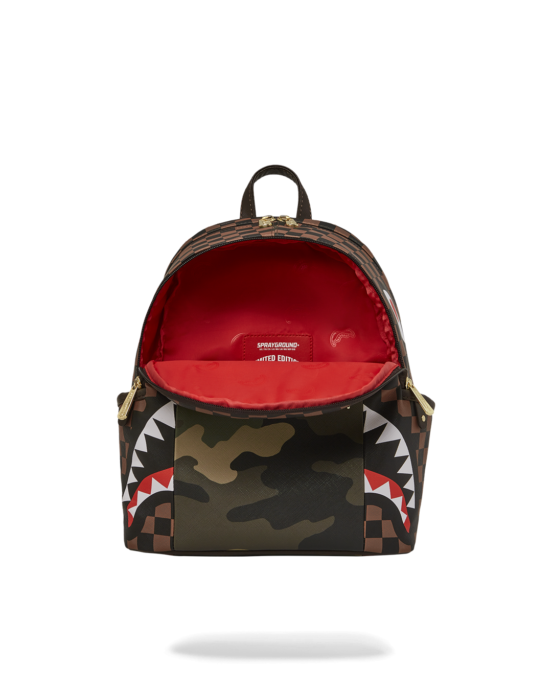 EXTERIOR GOLD ZIP POCKET SHARKS IN PARIS SAVAGE BACKPACK