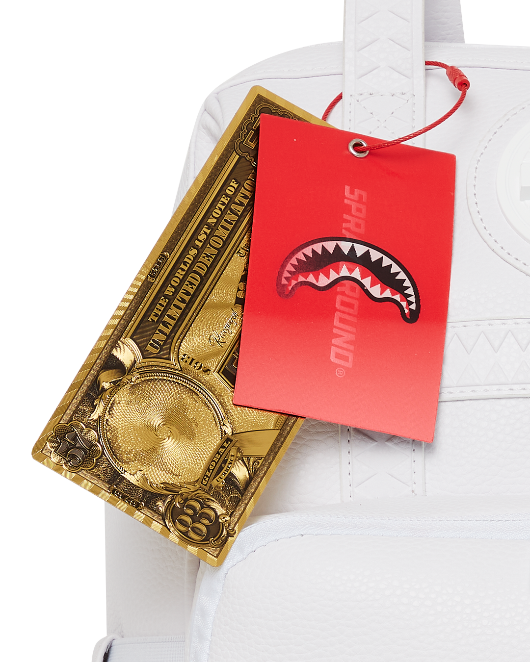 HEAVY METAL SHARK WHITE OUT BIZ TOP OPENER BACKPACK