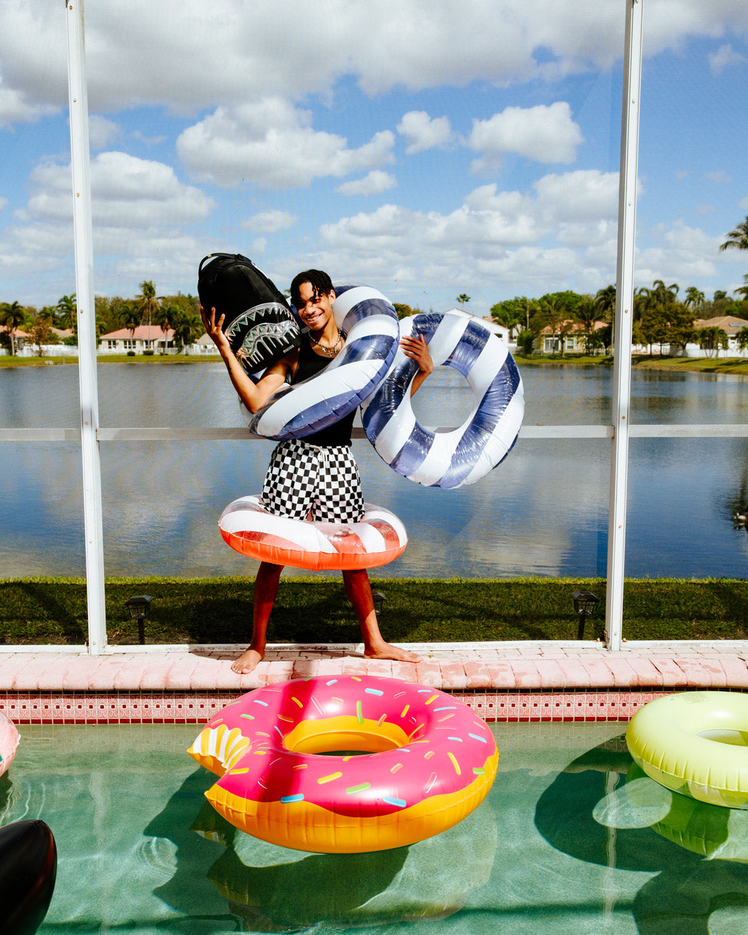 METALLIC TO THE TOUCH EXTRA DRIP BACKPACK