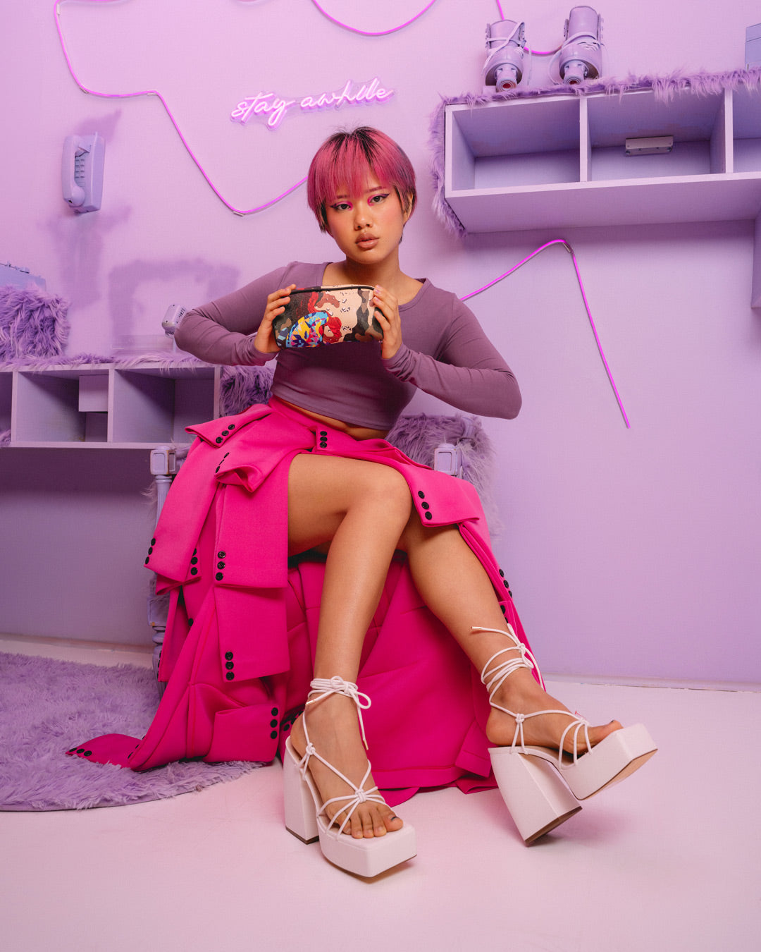 SLICED AND DICED CAMO POUCH