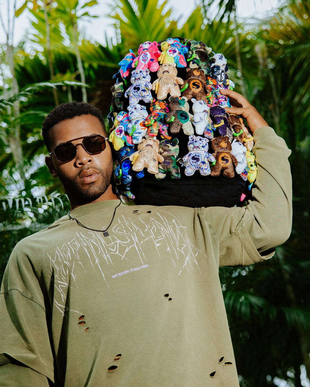 PACK OF BEARS REAL PLUSH BEARS RUNWAY PIECE BACKPACK - SUPER EXCLUSIVE