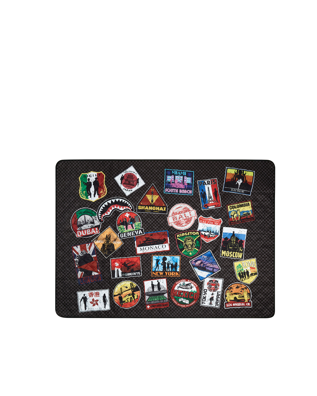 GLOBAL MOGUL UNLIMITED MILES PACKABLE BEACH MAT BLANKET WATER RESISTANT CONVERTIBLE TOTE