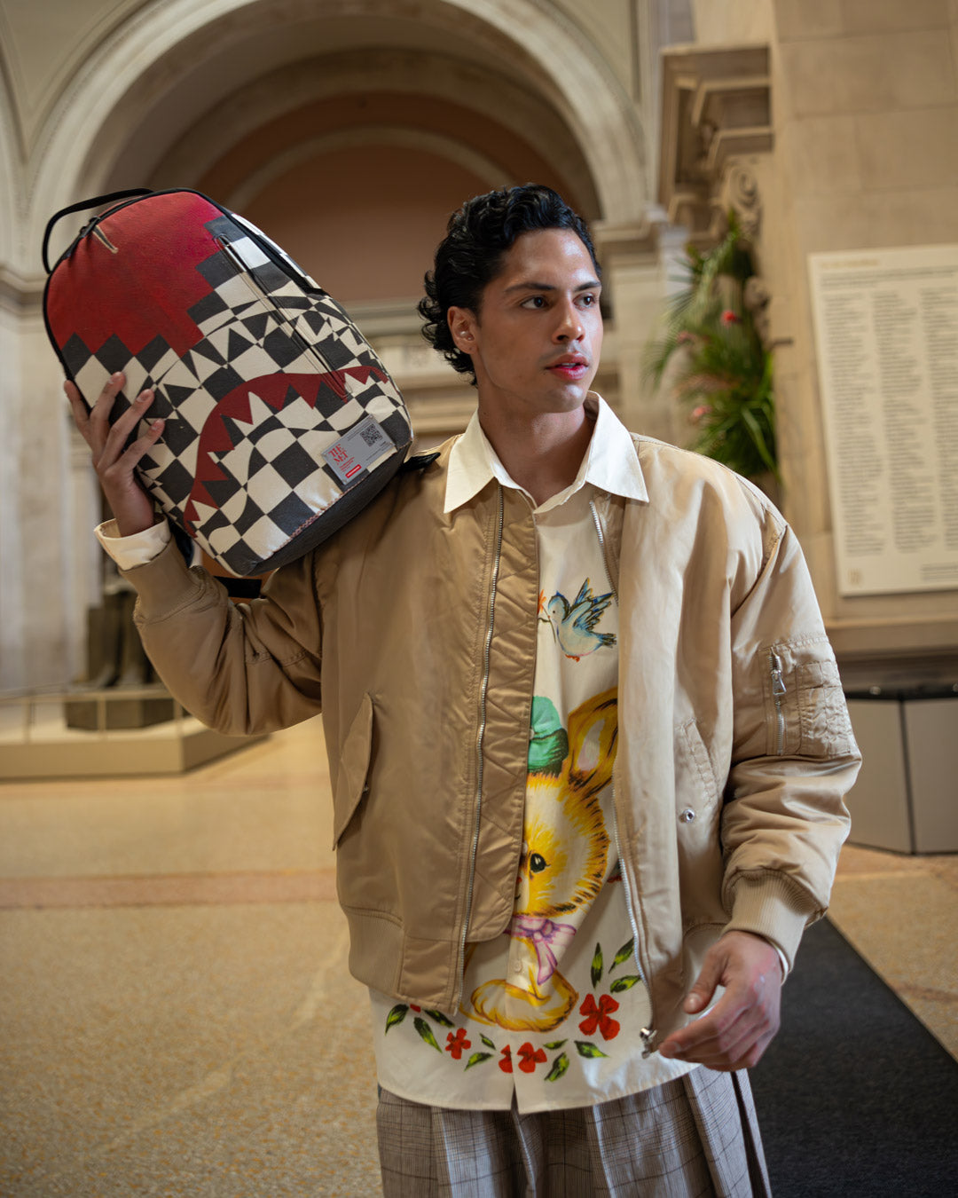 THE MET INCA CHECKERBOARD BACKPACK