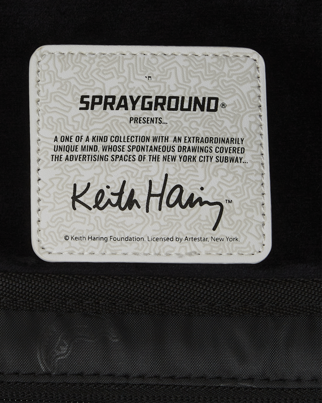 KEITH HARING BIG BLUE PURSE ART BACKPACK