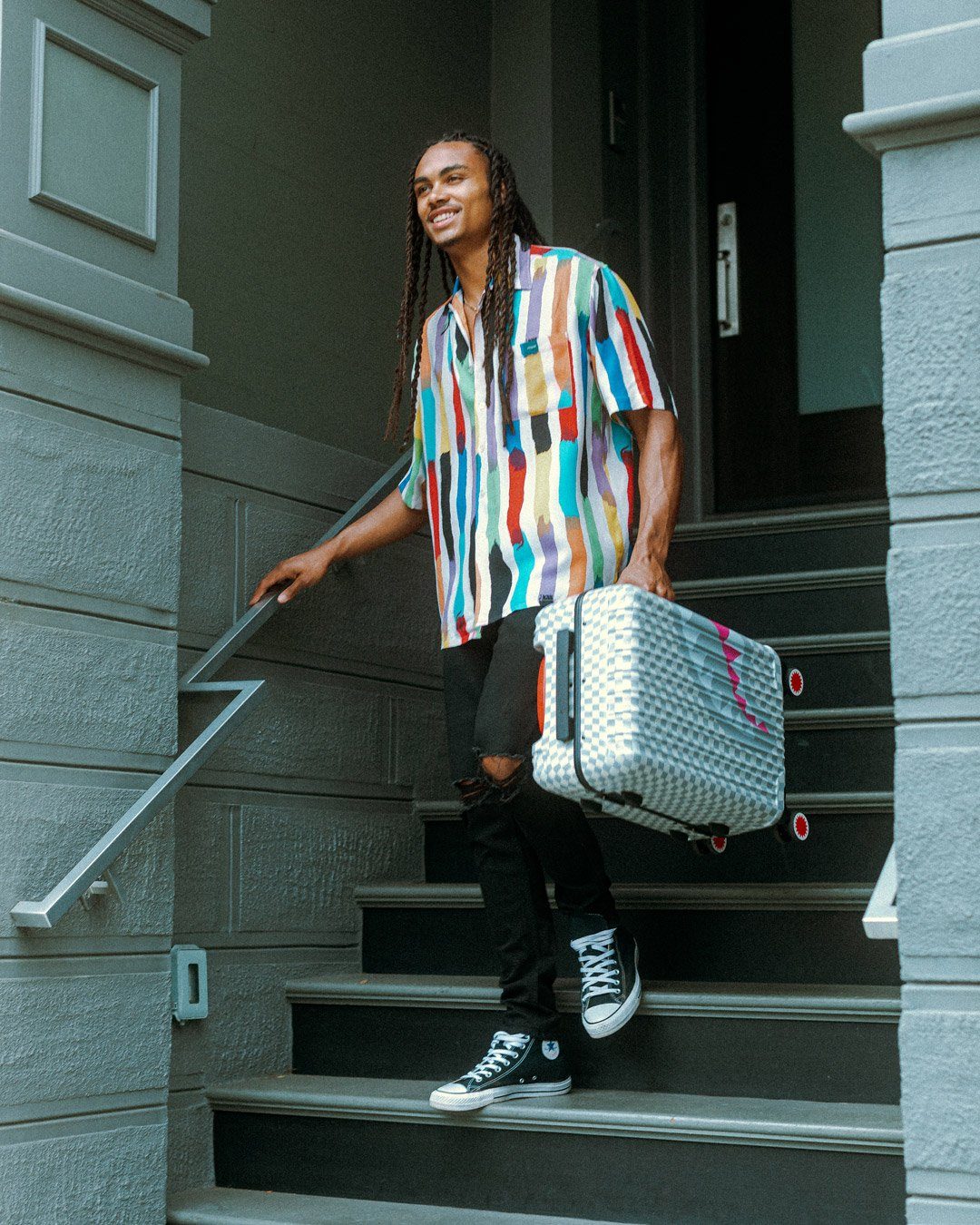 ROSE ALL DAY LA PALAIS SHARKNAUTICS HARDSHELL CARRY-ON LUGGAGE