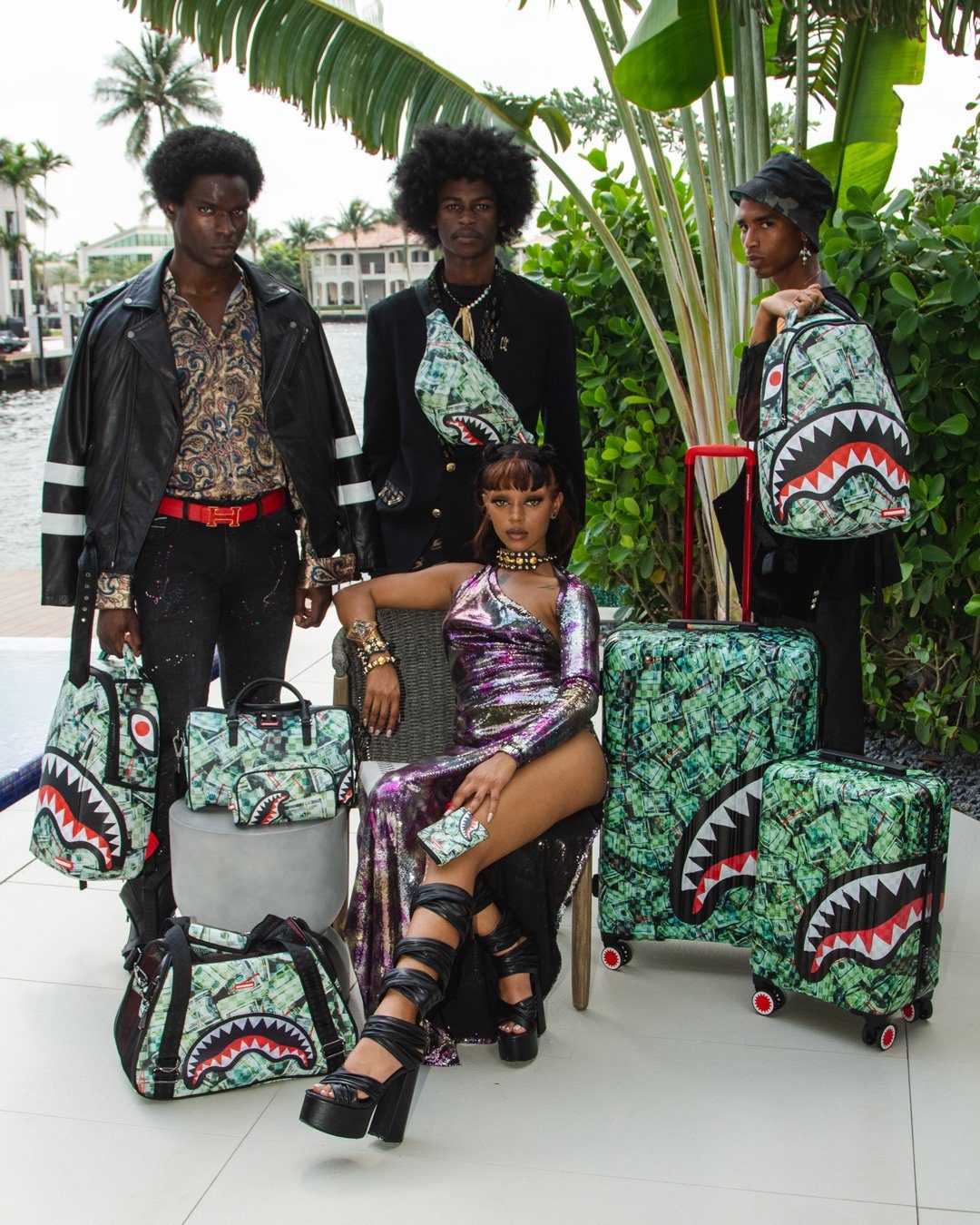 MAMA I MADE IT SHARKITECTURE HARDSHELL FULL-SIZE LUGGAGE