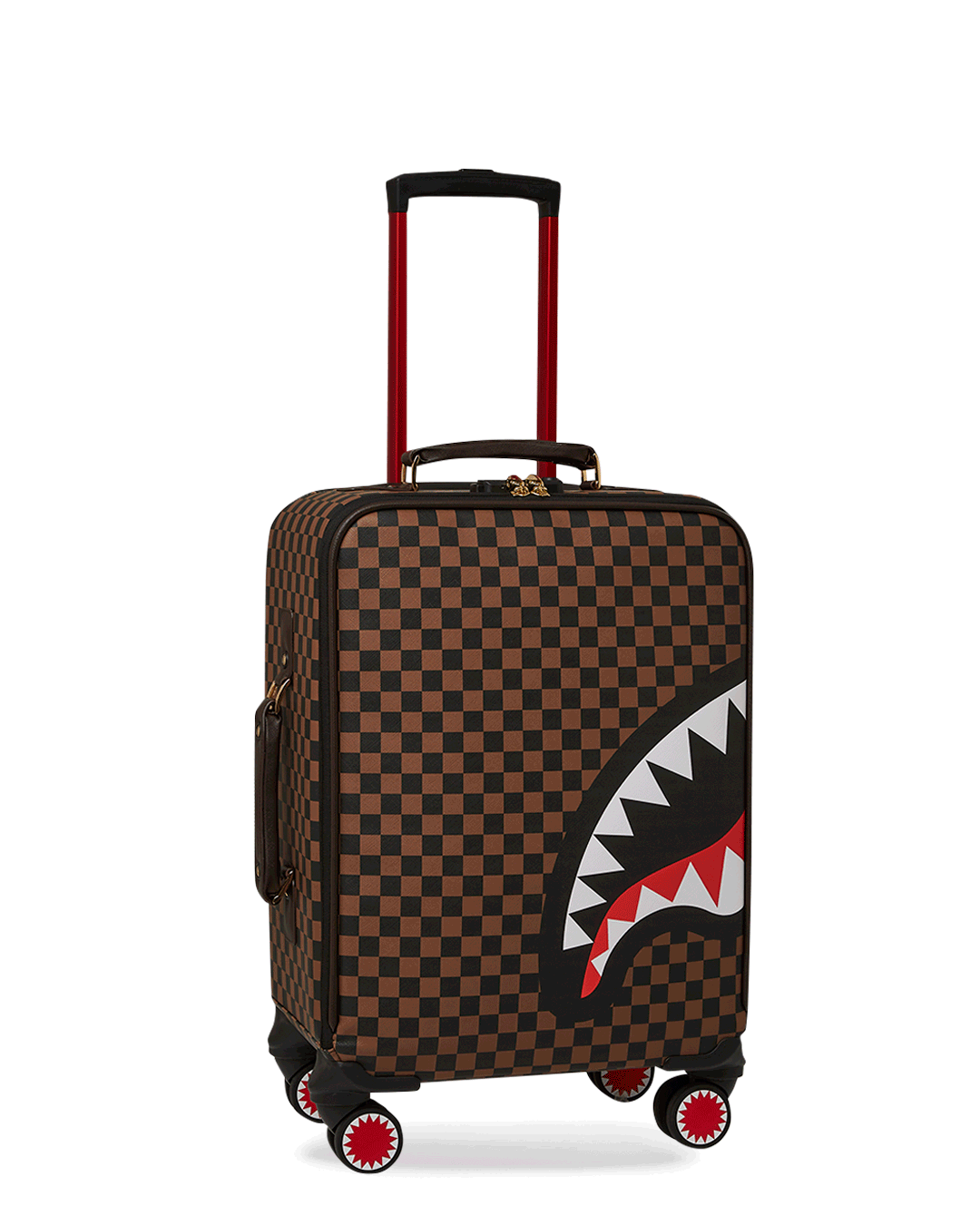 EXTERIOR GOLD ZIP POCKET SHARKS IN PARIS JETSETTER CARRY-ON LUGGAGE