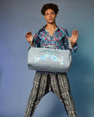 MIRASHAKU IRIDESCENT QUILT DUFFLE