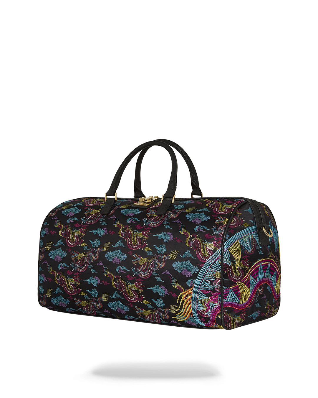 EMBROIDERED DRAGONS DUFFLE