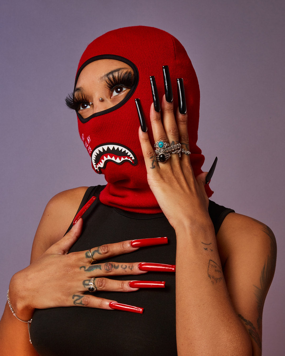SHARK CENTRAL SKI MASK (RED)