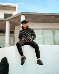 SG LOGO REPEAT HOODIE PULLOVER BLACK