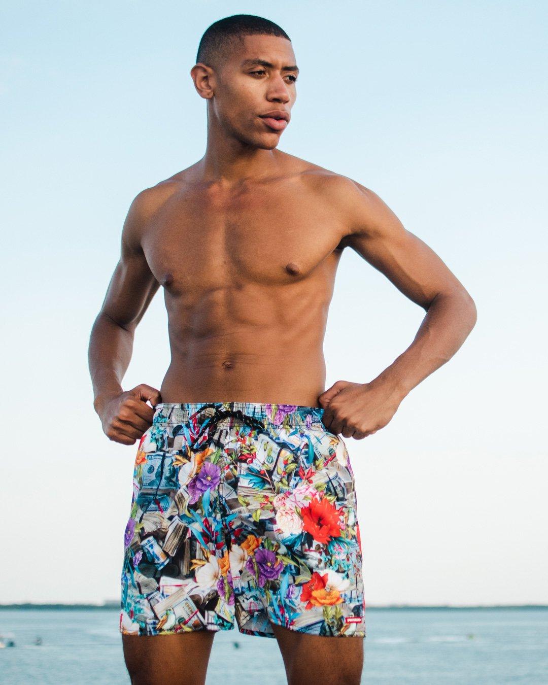 FLORAL MONEY SHOTO SWIM TRUNKS
