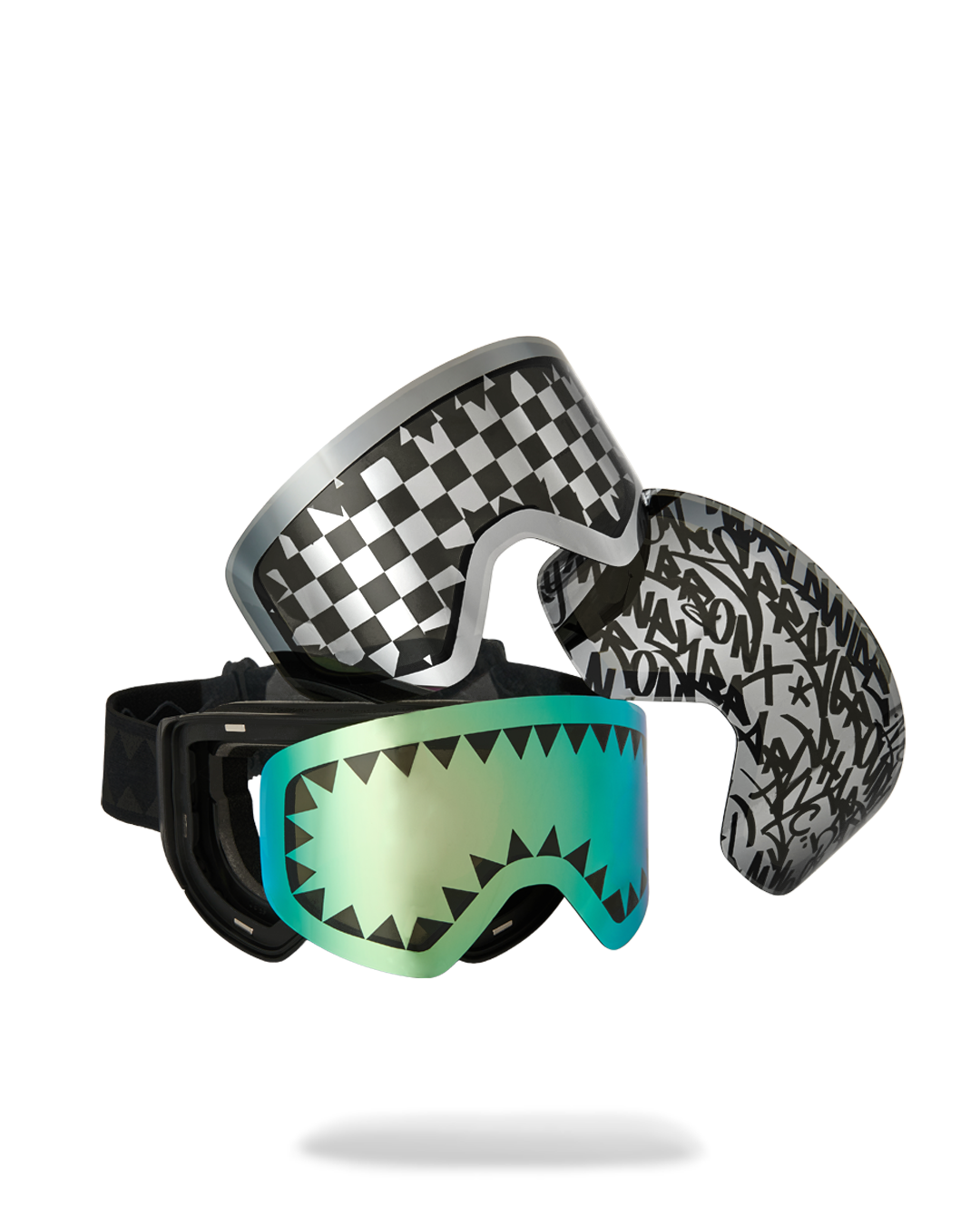 THE STREET MOUNTAIN SKI GOGGLES (INTERCHANGEABLE 3 LENSES)