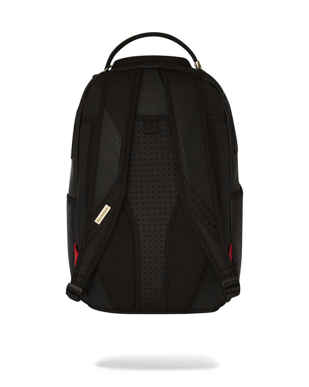 GOLD AND BLACK RACING STRIPES BACKPACK