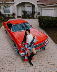 SCRIBBLE DRIBBLE CHECK SAVVY CROSSBODY