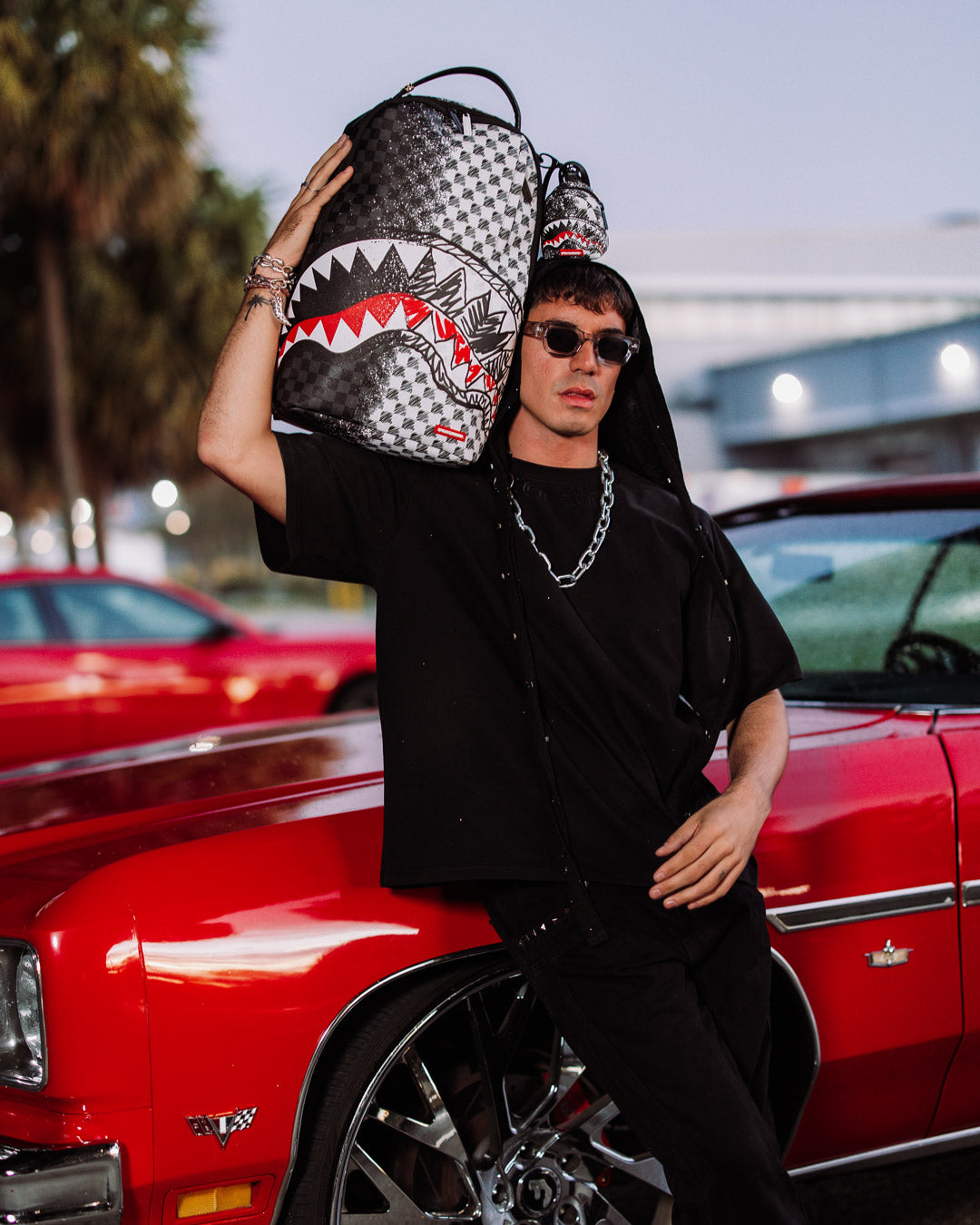 SCRIBBLE DRIBBLE CHECK BACKPACK